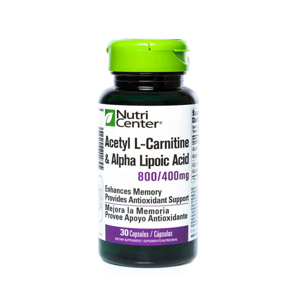 Acetyl LCarnitine & Alpha Lipoic Acid 800/400mg Nutricenter
