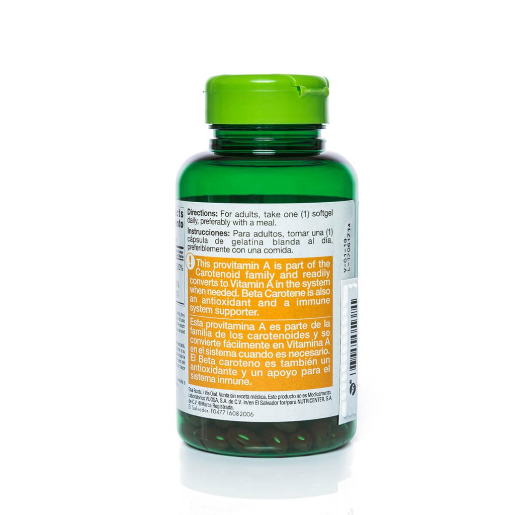 Beta Carotene 15mg Provitamin A 25,000 I.U. Nutricenter