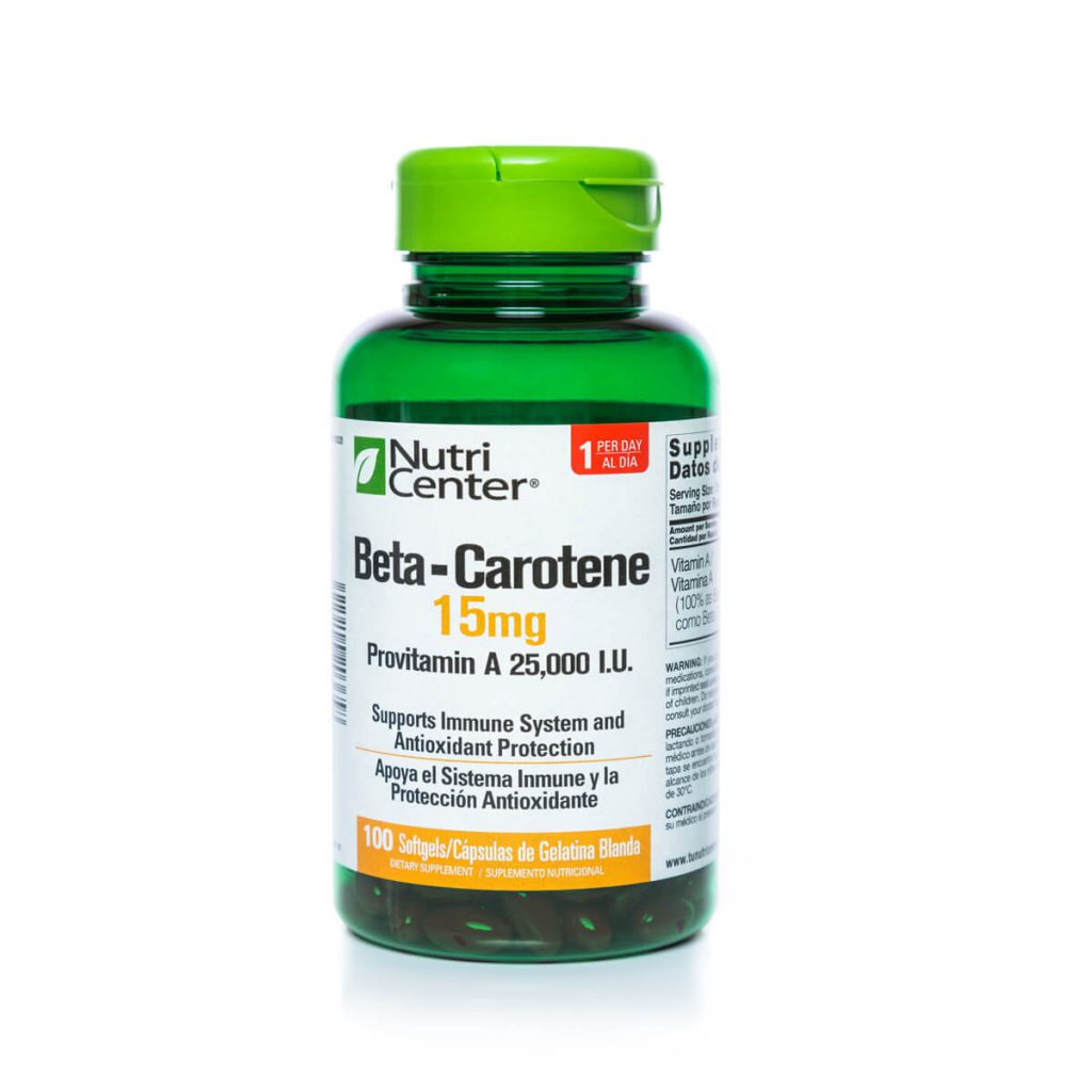 Beta Carotene 15mg Provitamin A 25,000 I.U. Nutricenter