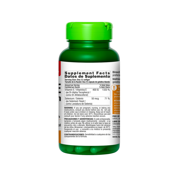 Vitamin E with Selenium 400I.U/50mcg - Imagen 2